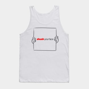 12 Days of Quotes, Actually - Shush Your Face Light Tank Top